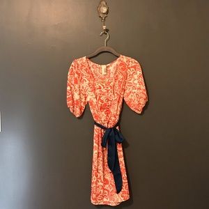 Paisley print dress.